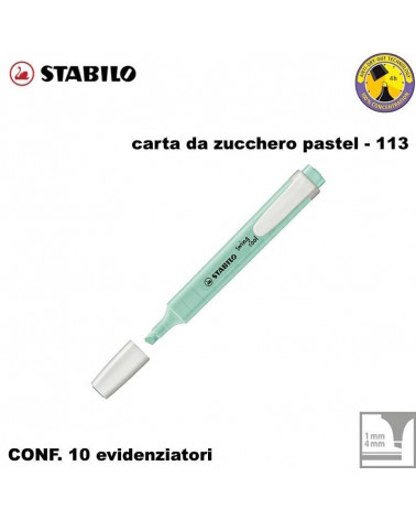 STABILO SWING COOL PASTEL CARTA DA ZUCCHERO EVIDENZIATORE-113 [10PZ]