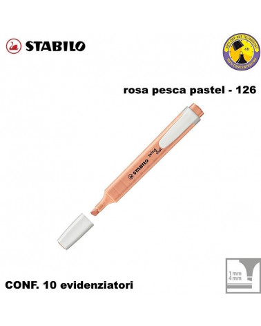 STABILO SWING COOL PASTEL ROSA PESCA EVIDENZIATORE-126 [10PZ]