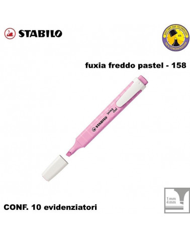 STABILO SWING COOL PASTEL FUCSIA FREDDO EVIDENZIATORE-158 [10PZ]