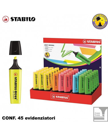 STABILO BOSS ESPOSITORE EVIDENZIATORE [45PZ]