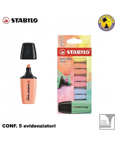 STABILO BOSS MINI PASTEL 5PZ.