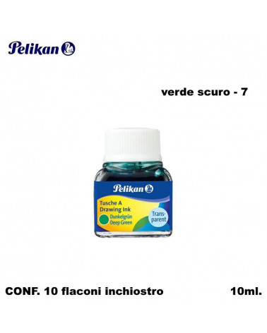 PELIKAN INCHIOSTRO DI CHINA 10ML. VERDE SCURO-7 [10PZ]