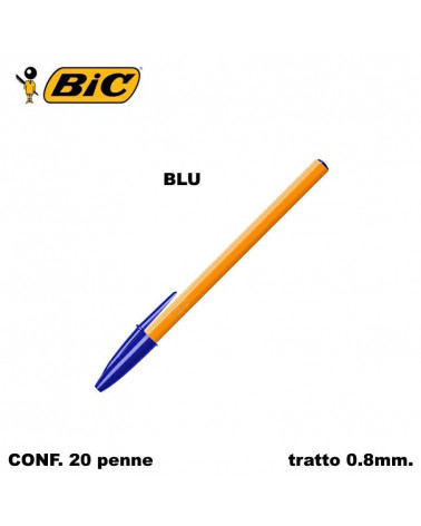 BIC SFERA CRISTAL FINE ORANGE 0,8 BLU [20PZ]