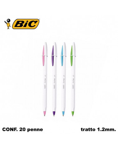 BIC SFERA CRISTALL UP BICOLOR 20PZ FUN-ASSORTITO