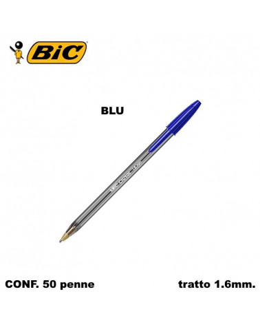 BIC SFERA CRISTALL LARGE 1,6 50PZ. BLU