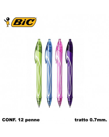 BIC SFERA GEL-OCITY QUICK DRY 12PZ.ASSORTITO-SCATTO