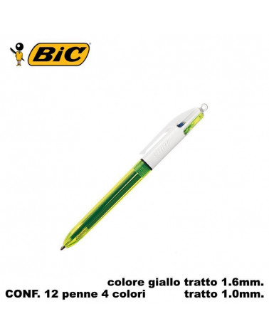 BIC SFERA 4 COLORI FLUO 12PZ.