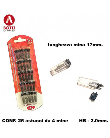 BOTTI MINE PER COMPASSO HB-2mm. [25PZ]