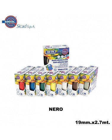 EUROCEL NASTRO ADESIVO TELATO 19X2,70 NERO