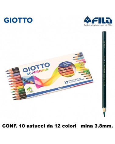 GIOTTO PASTELLO SUPERMINA 12COL. [10PZ]