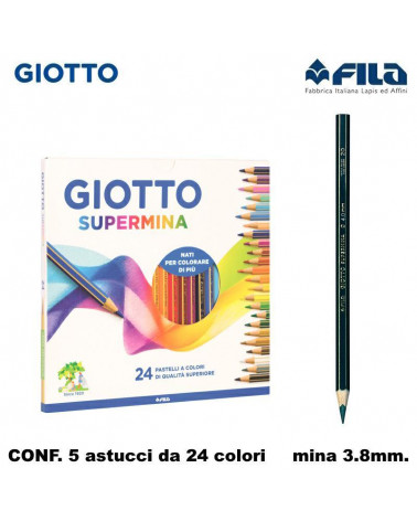 GIOTTO PASTELLO SUPERMINA 24COL. [5PZ]