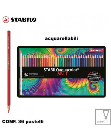 STABILO PASTELLO AQUACOLOR 36COL.MET. STABILO-ACQUARELLO-1636-5