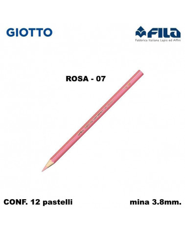 GIOTTO PASTELLO SUPERMINA N.07 ROSA 07 [12PZ]