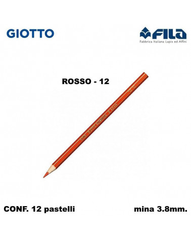GIOTTO PASTELLO SUPERMINA N.12 ROSSO 12 [12PZ]