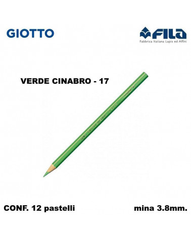 GIOTTO PASTELLO SUPERMINA N.17 VERDE CINABRO 17 [12PZ]