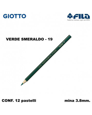 GIOTTO PASTELLO SUPERMINA N.19 VERDE SMERALDO 19 [12PZ]