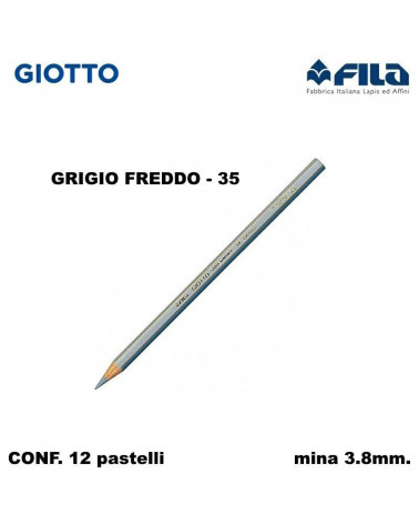 GIOTTO PASTELLO SUPERMINA N.35 GRIGIO FREDDO 35 [12PZ]