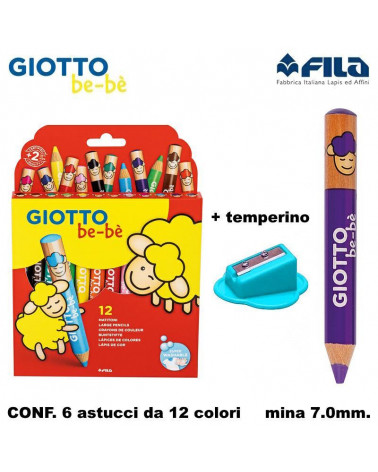 GIOTTO PASTELLO BEBE' 12COL. [6PZ]