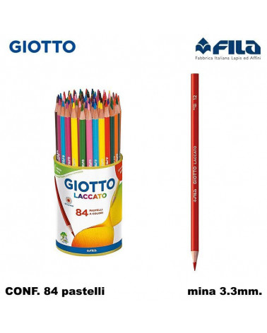 GIOTTO PASTELLO LACCATO BARATTOLO 84PZ.