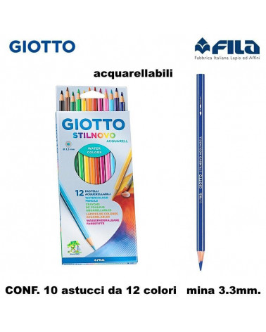 GIOTTO PASTELLO STILNOVO 12COL. ACQUARELLO [10PZ]