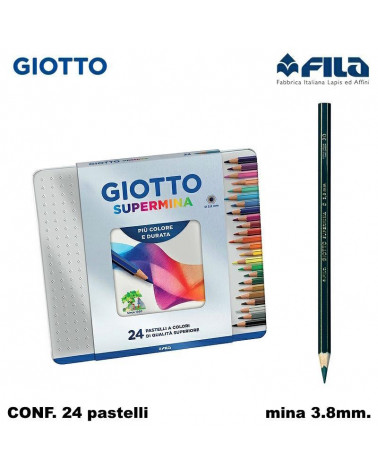 GIOTTO PASTELLO SUPERMINA 24COL. METALLO
