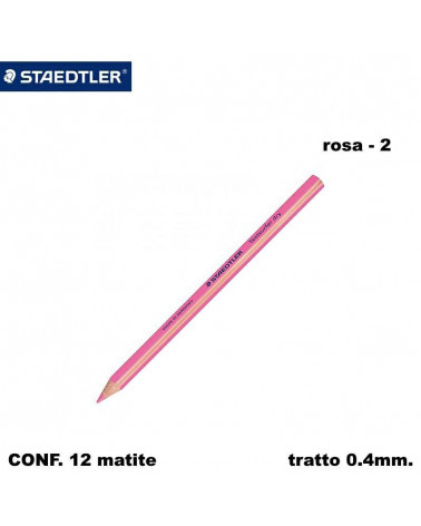 STAEDTLER EVIDENZIATORE MATITA 64-2 ROSA-TEXTSURFER [12PZ]