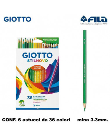 GIOTTO PASTELLO STILNOVO 36COL. [6PZ]