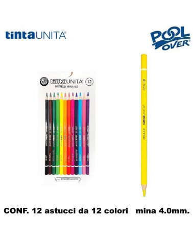 TINTA UNITA PASTELLO 12COL. MINA 4MM. 41457 [12PZ]