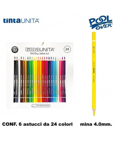 TINTA UNITA PASTELLO 24COL. MINA 4MM. 41459 [6PZ]