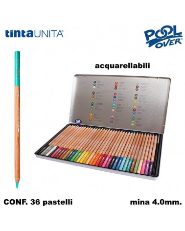 TINTA UNITA PASTELLO ACQUARELLO 36COL. SCATOLA METALLO 49069