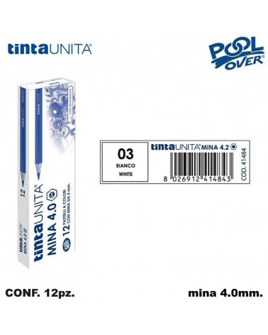 TINTA UNITA PASTELLO MINA 4MM. BIANCO 03 41484 [12PZ]