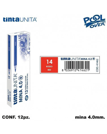 TINTA UNITA PASTELLO MINA 4MM. ROSSO 14 41462 [12PZ]