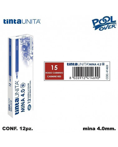 TINTA UNITA PASTELLO MINA 4MM. ROSSO CARMINIO 15 41469 [12PZ]