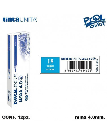 TINTA UNITA PASTELLO MINA 4MM. CELESTE 19 41463 [12PZ]