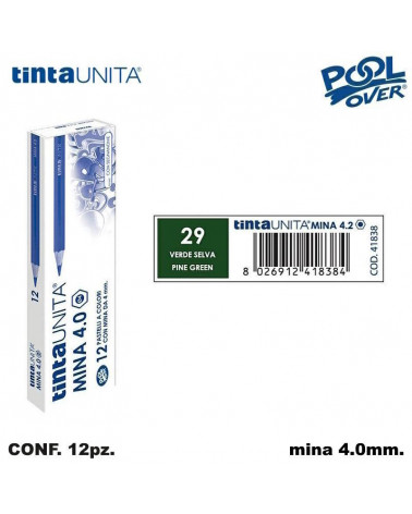 TINTA UNITA PASTELLO MINA 4MM. VERDE SELVA 29 41838 [12PZ]