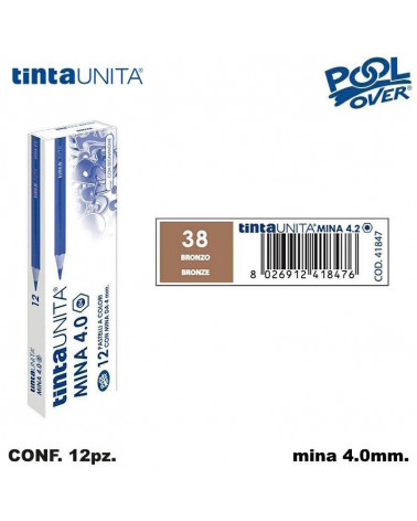 TINTA UNITA PASTELLO MINA 4MM. BRONZO 38 [12PZ] 41847