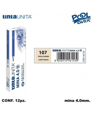 TINTA UNITA PASTELLO MINA 4MM. PESCA CHIARO 107 [12PZ] 56153