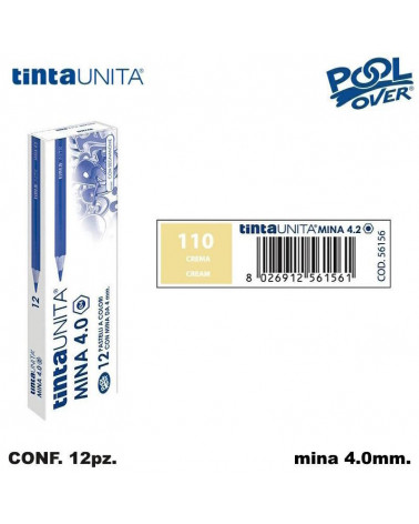 TINTA UNITA PASTELLO MINA 4MM. CREMA 110 [12PZ] 56156