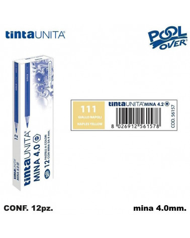 TINTA UNITA PASTELLO MINA 4MM. GIALLO NAPOLI 111 [12PZ] 56157