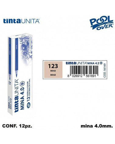 TINTA UNITA PASTELLO MINA 4MM. BEIGE 123 [12PZ] 56169