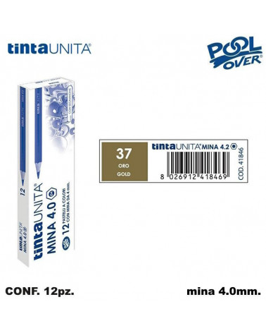 TINTA UNITA PASTELLO MINA 4MM. ORO 37 41846 [12PZ]