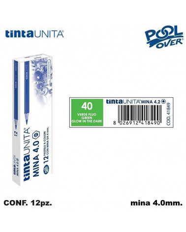 TINTA UNITA PASTELLO MINA 4MM. VERDE FLUO 40 41849 [12PZ]
