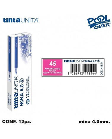 TINTA UNITA PASTELLO MINA 4MM. MAGENTA FLUO 45 41854 [12PZ]