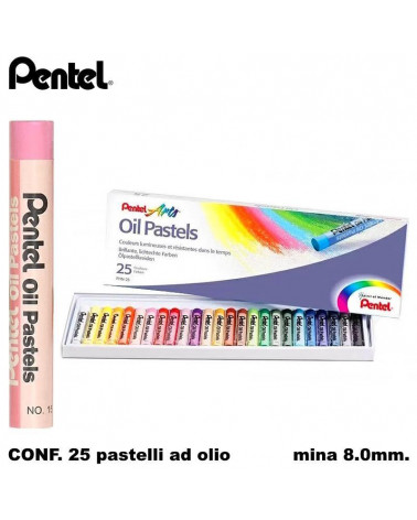 PENTEL PASTELLO OLIO 25COL.