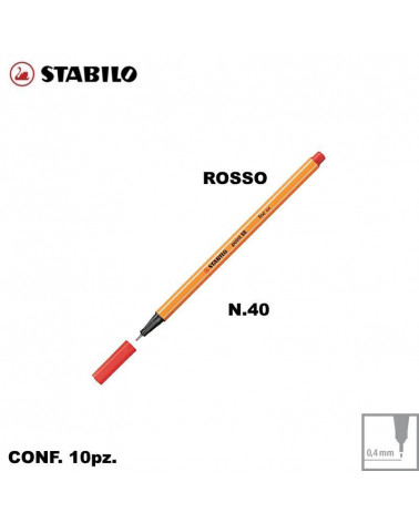 STABILO POINT 88 N.40 ROSSO [10PZ]