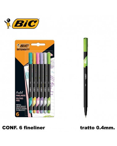 BIC INTENSITY FINELINER 6COL.