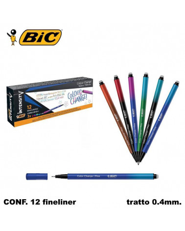BIC FINELINER COLOUR CHANGE 12PZ.