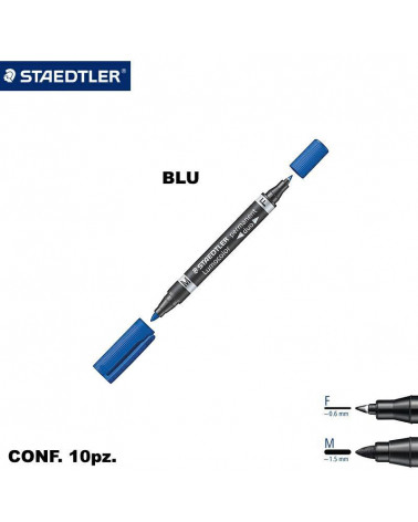 STAEDTLER LUMOCOLOR DUO 348 10pz.BLU