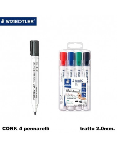 STAEDTLER LUMOCOLOR PER LAVAGNA 351-2 4colori
