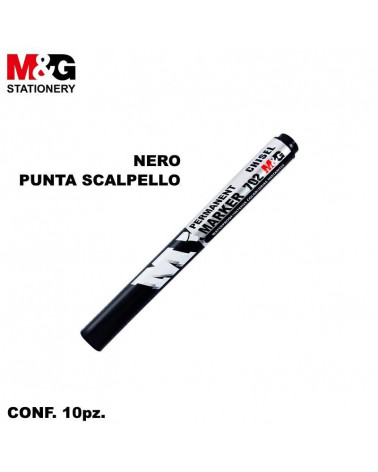 M&G MARCATORE PERMANENT MARKER 702 NERO P-SCALPELLO [10PZ]